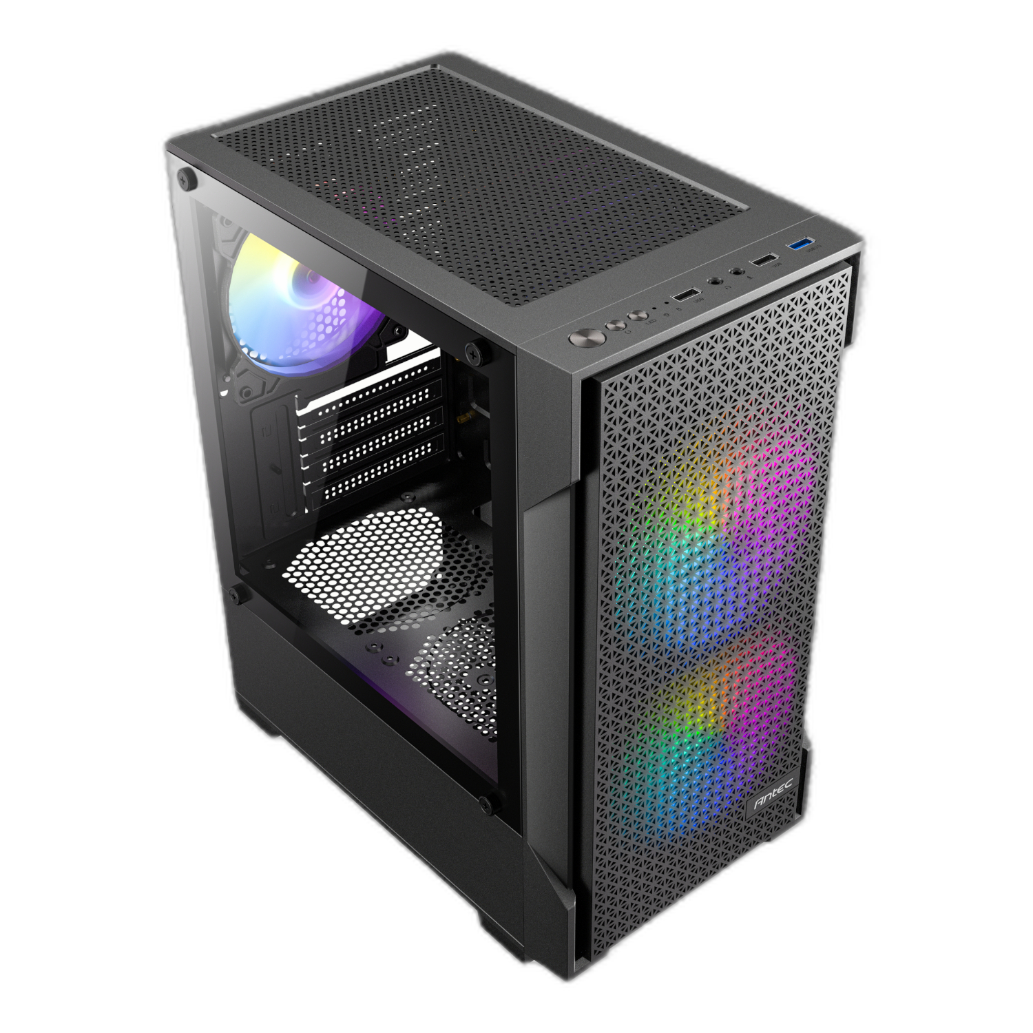Antec VX100M ARGB Micro-ATX Mini Tower Gaming Chassis - Image 4