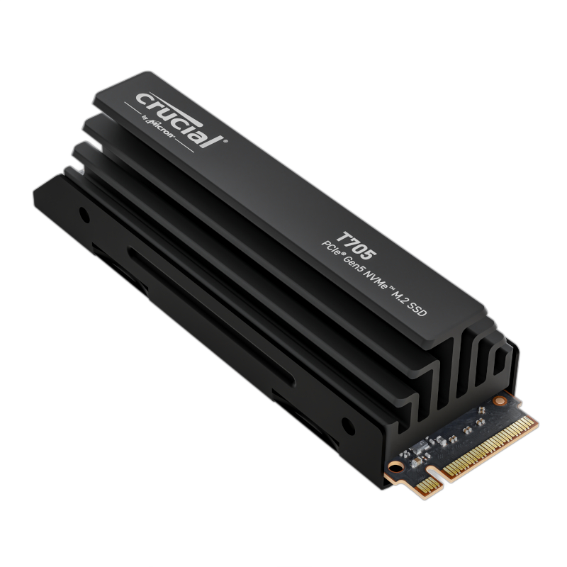 Crucial T705 4TB M.2 NVMe Gen5 with Heatsink NAND SSD - Image 2