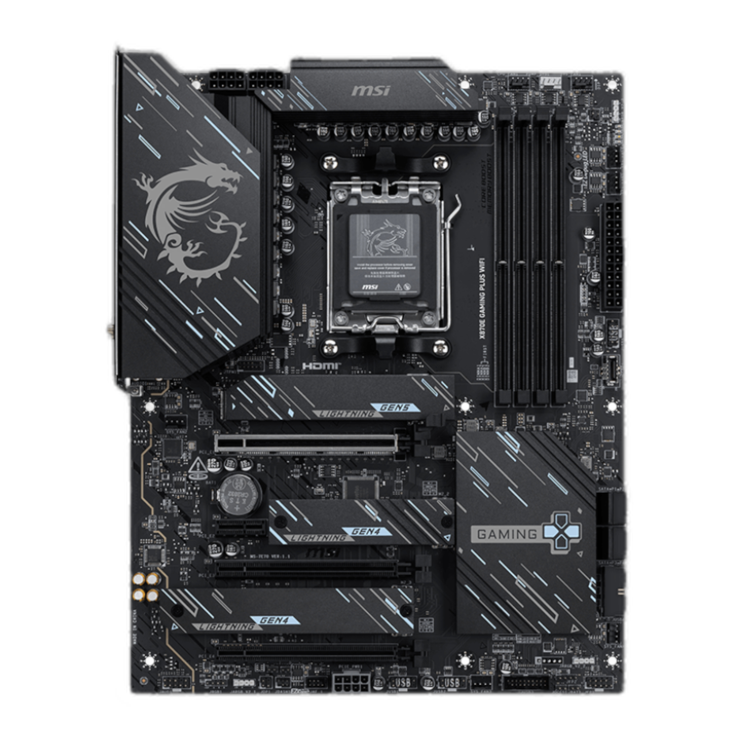 MSI X870E Gaming Plus WIFI AM5 ATX Gaming Motherboard - Image 2