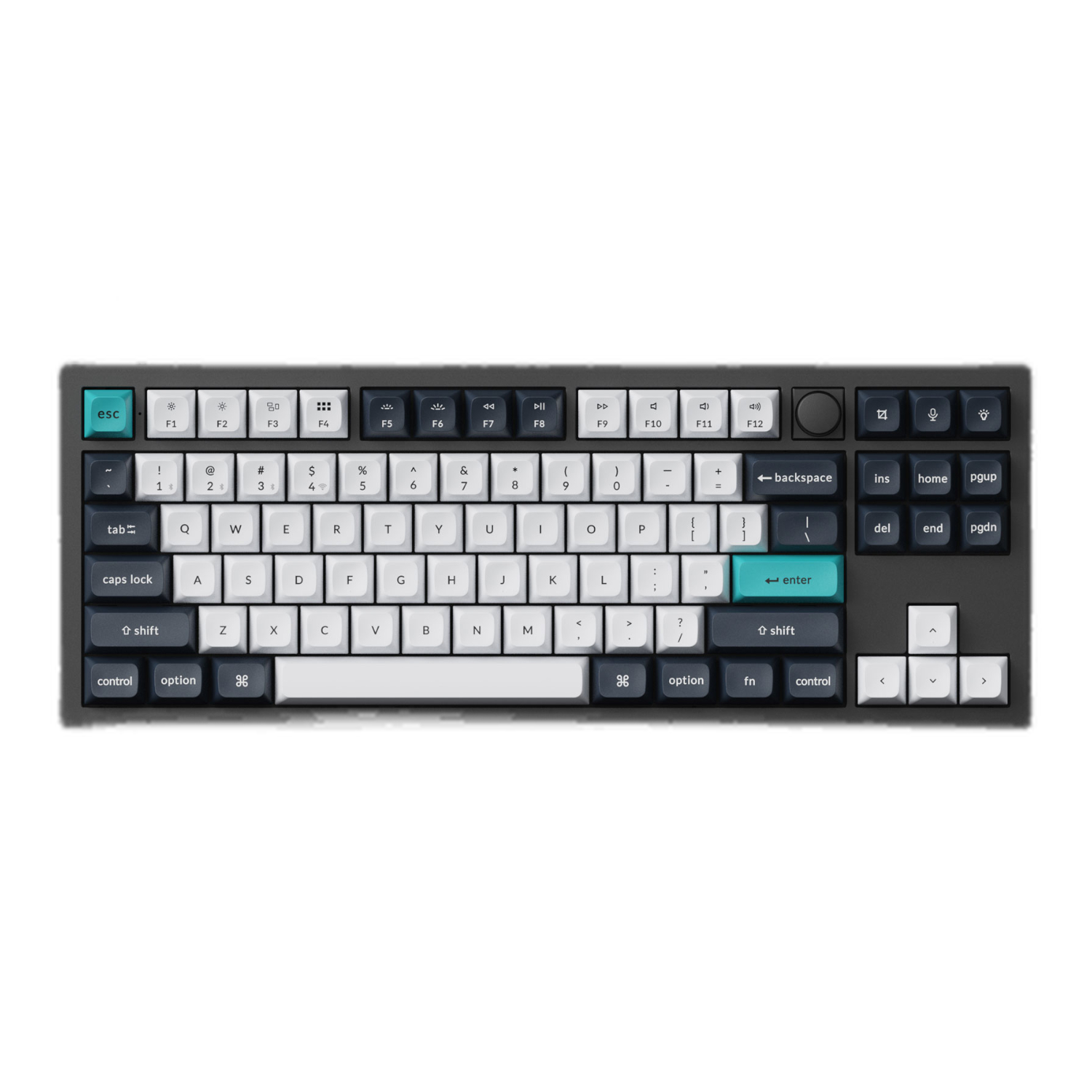 Keychron Q3 Max 80% Full Assembled Knob Red Switch Hot-Swap Gateron Jupiter RGB Wireless Keyboard - Black