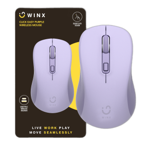 WINX CLICK Easy 1600DPI 2.4GHz Wireless Mouse - Purple