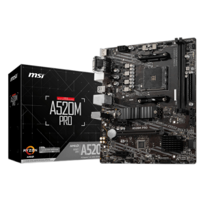 MSI A520M-PRO AMD AM4 MATX Gaming Motherboard