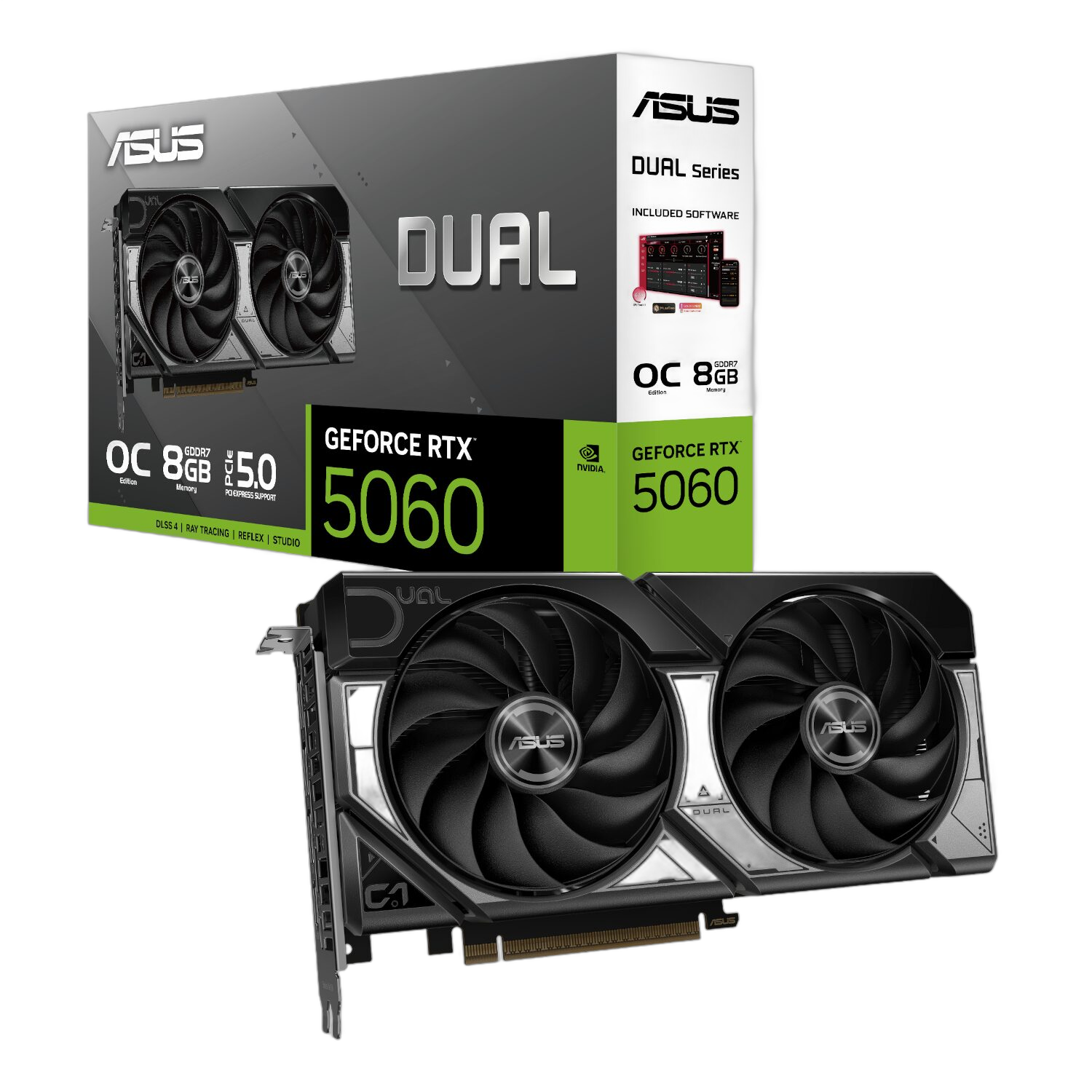 ASUS Dual GeForce RTX 5060 OC Edition 8GB GDDR7 Graphics Card