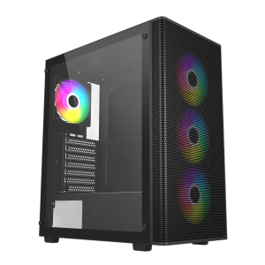 FSP M220 ATX Mid Tower Gaming Chassis - Black