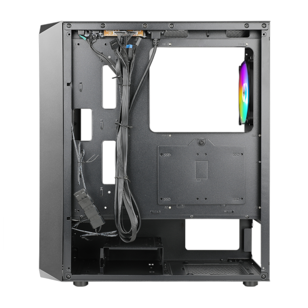 Antec NX292 ATX | Micro-ATX | ITX ARGB Mid-Tower Gaming Chassis - Black - Image 4