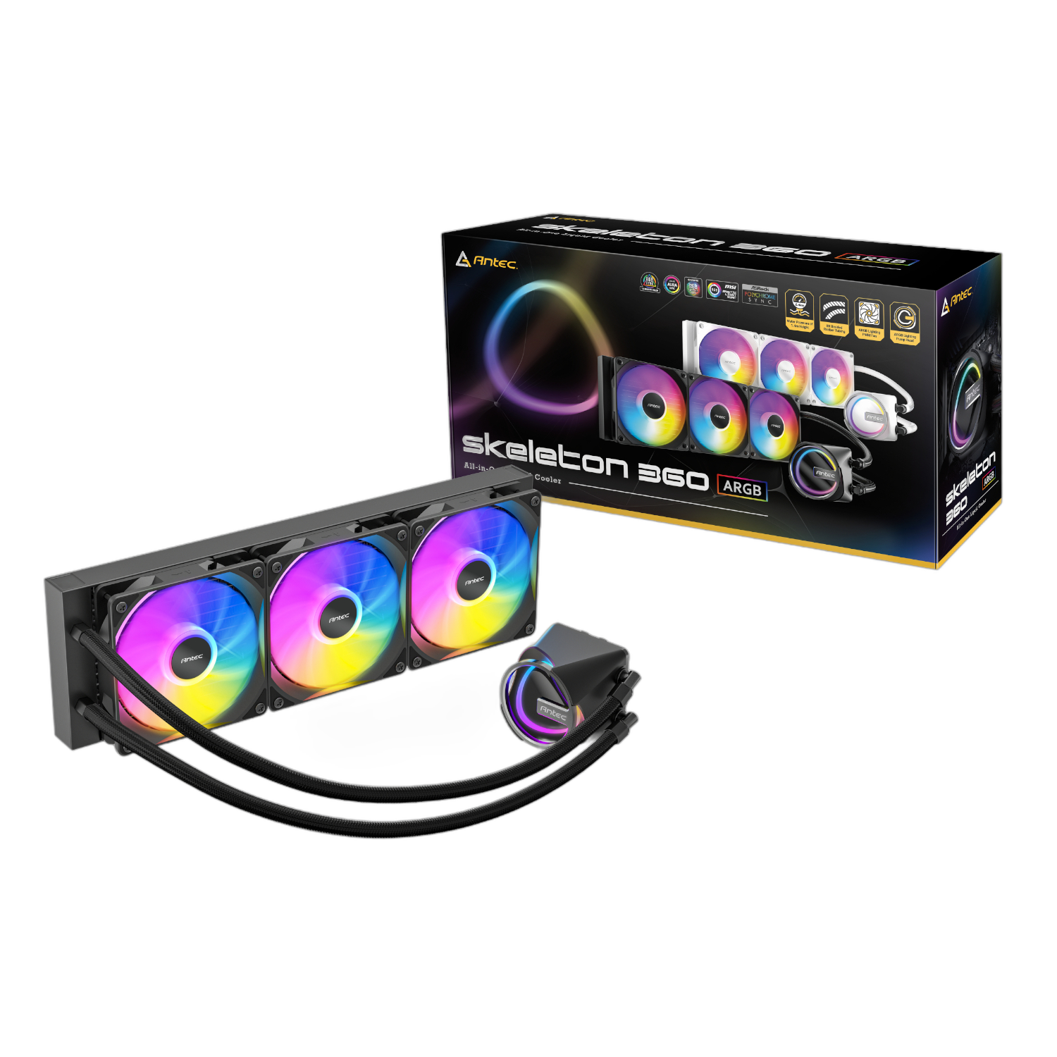 Antec Skeleton 360 ARGB CPU Liquid Cooler Black - Image 6