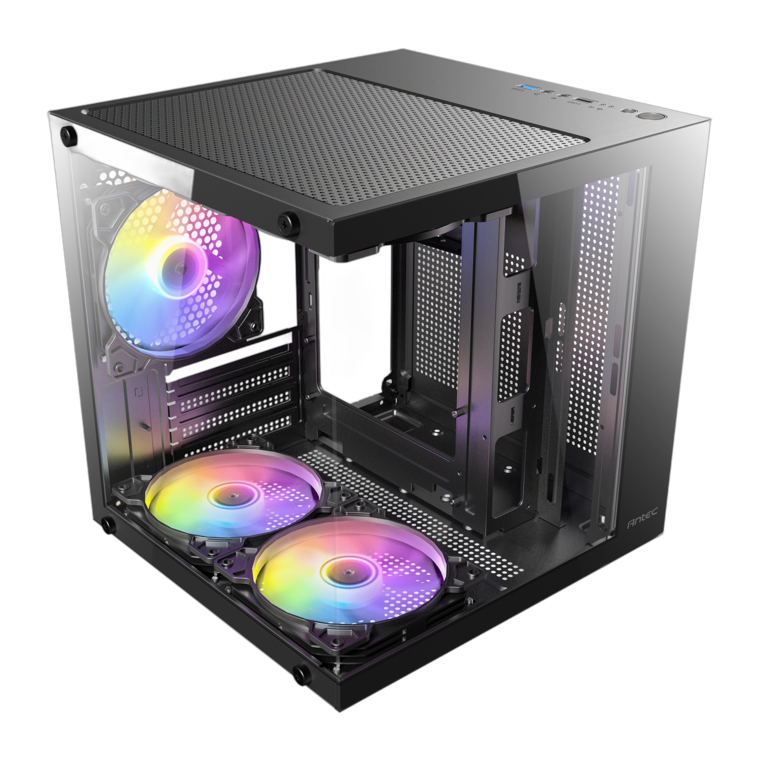 Antec VCX10M ARGB Micro-ATX | ITX Mini-Tower Gaming Chassis - Black - Image 6